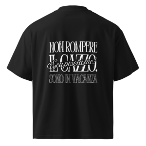 T-shirt organica oversize con collo alto unisex - Non rompere il C***O