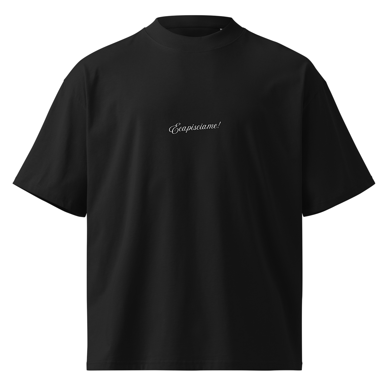 T-shirt organica oversize con collo alto unisex - Non rompere il C***O - immagine 2