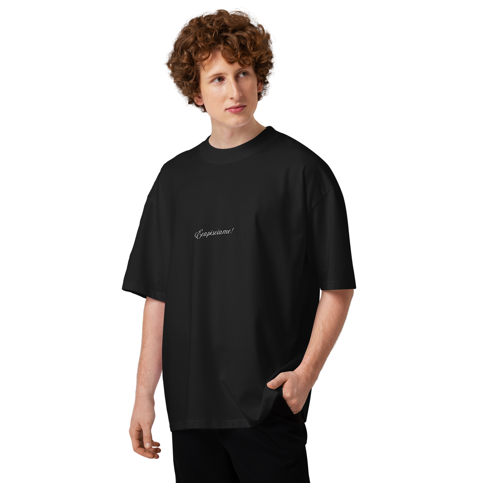 T-shirt organica oversize con collo alto unisex - Non rompere il C***O - immagine 3