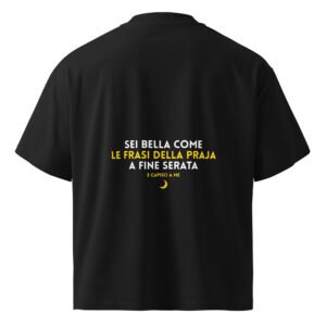 T-shirt organica oversize con collo alto unisex - Sei bella come...