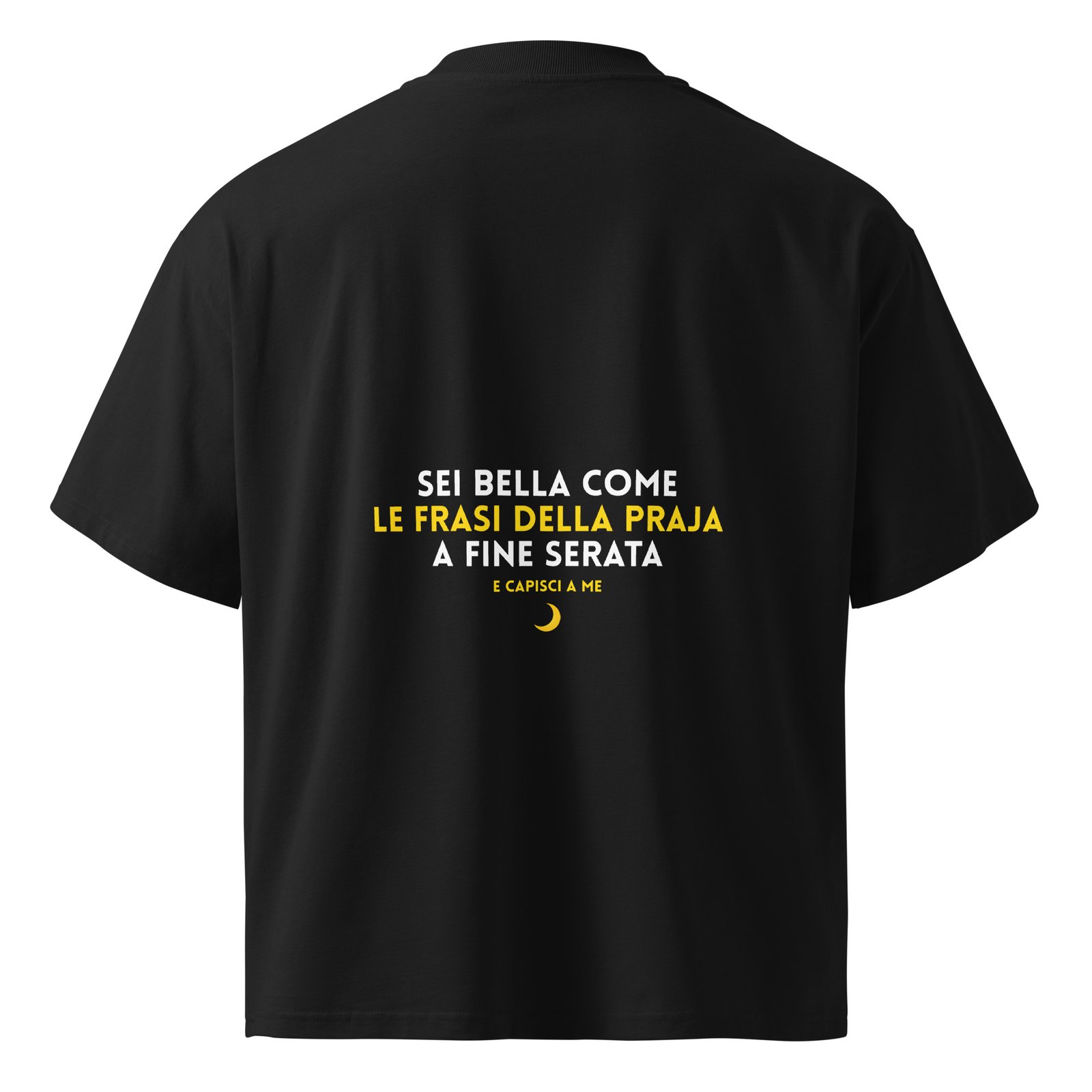 T-shirt organica oversize con collo alto unisex - Sei bella come...