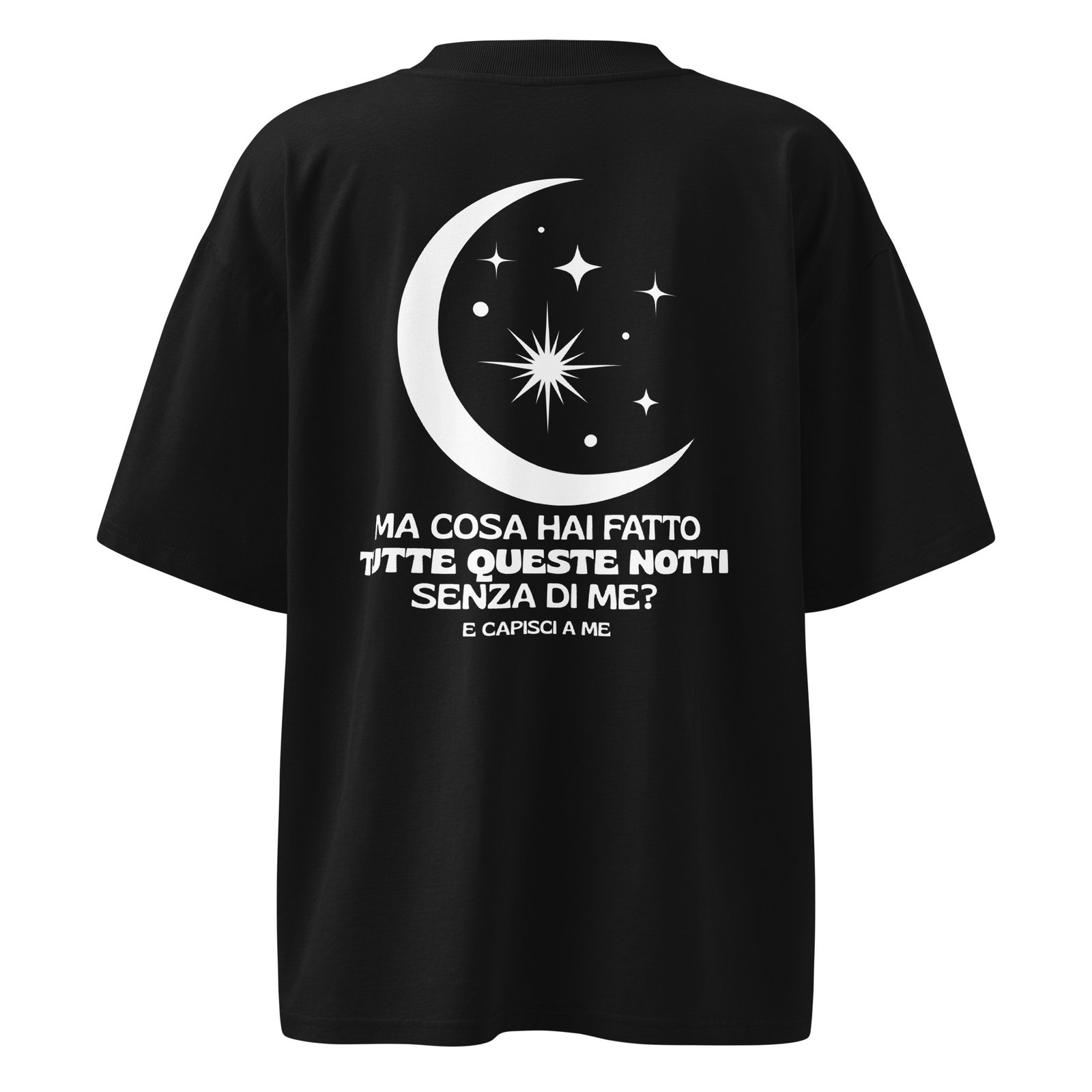 T-shirt organica oversize con collo alto unisex - Ma cosa hai fatto... Black - immagine 4
