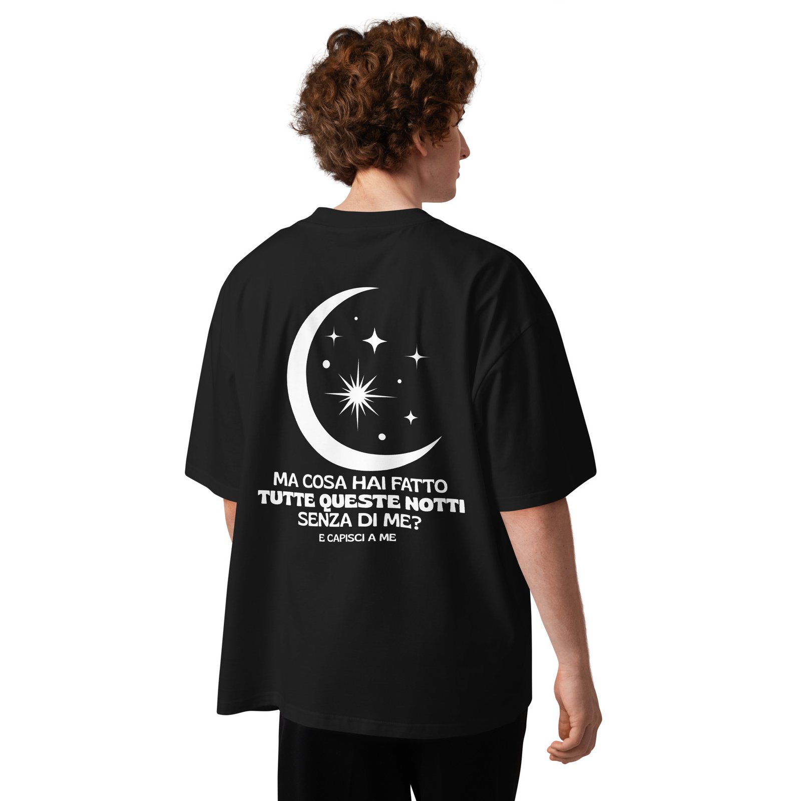 T-shirt organica oversize con collo alto unisex - Ma cosa hai fatto... Black - immagine 6