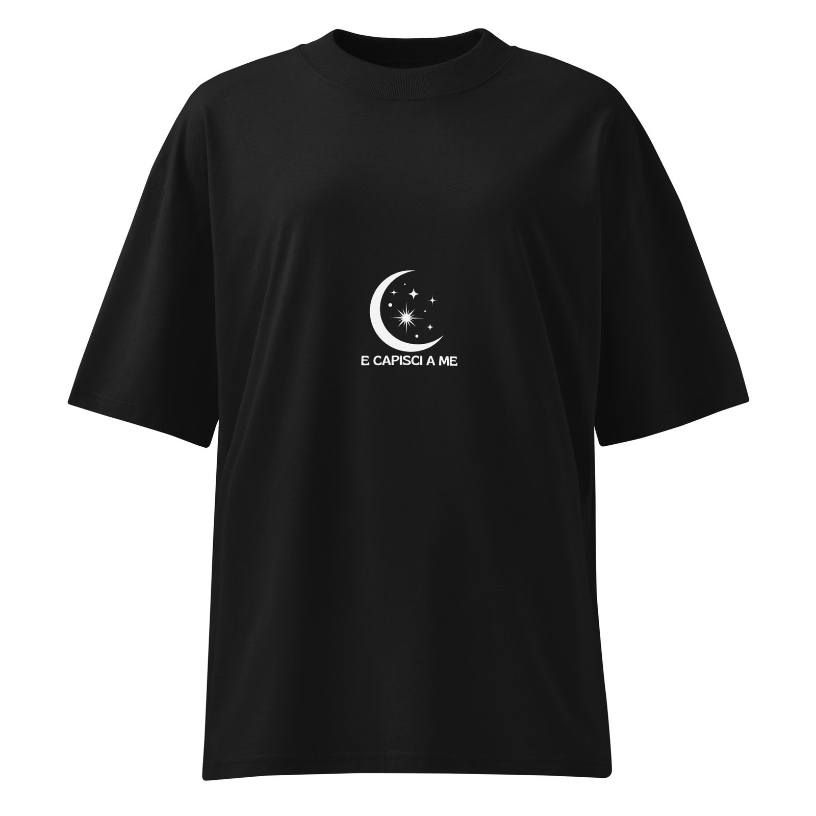 T-shirt organica oversize con collo alto unisex - Ma cosa hai fatto... Black - immagine 3