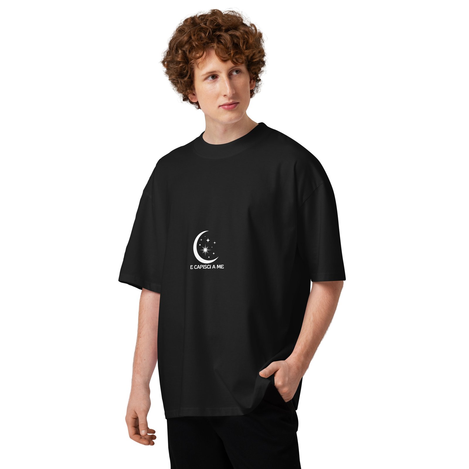 T-shirt organica oversize con collo alto unisex - Ma cosa hai fatto... Black - immagine 5