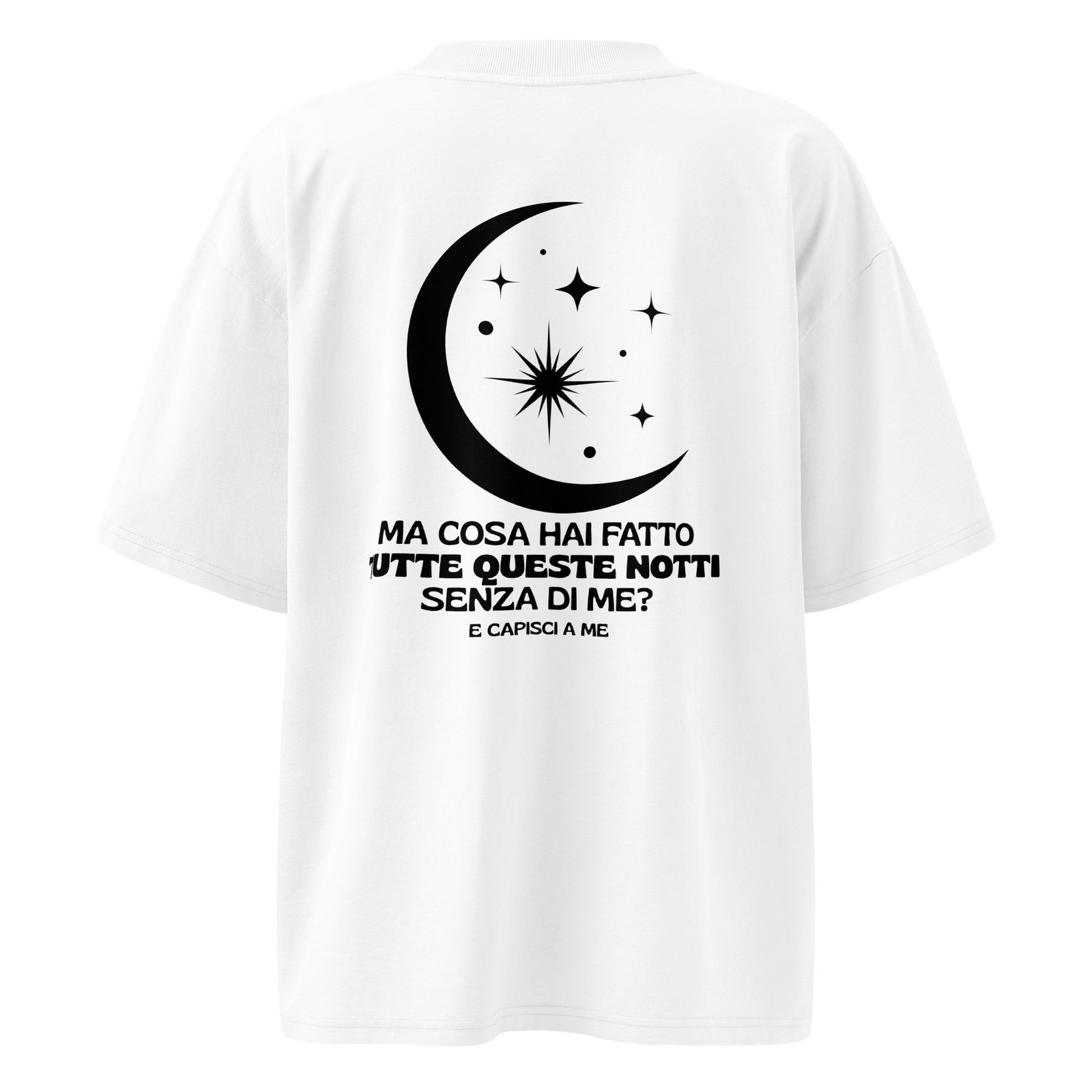 T-shirt organica oversize con collo alto unisex - Ma cosa hai fatto... White - immagine 4