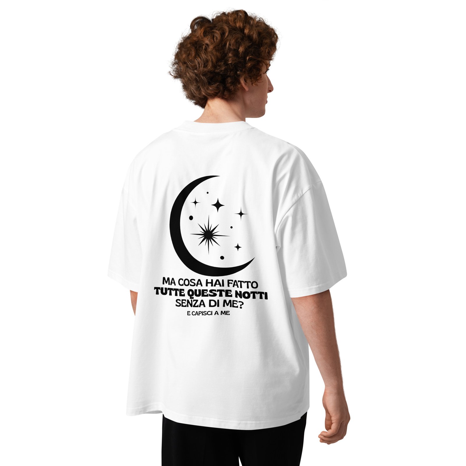 T-shirt organica oversize con collo alto unisex - Ma cosa hai fatto... White - immagine 6