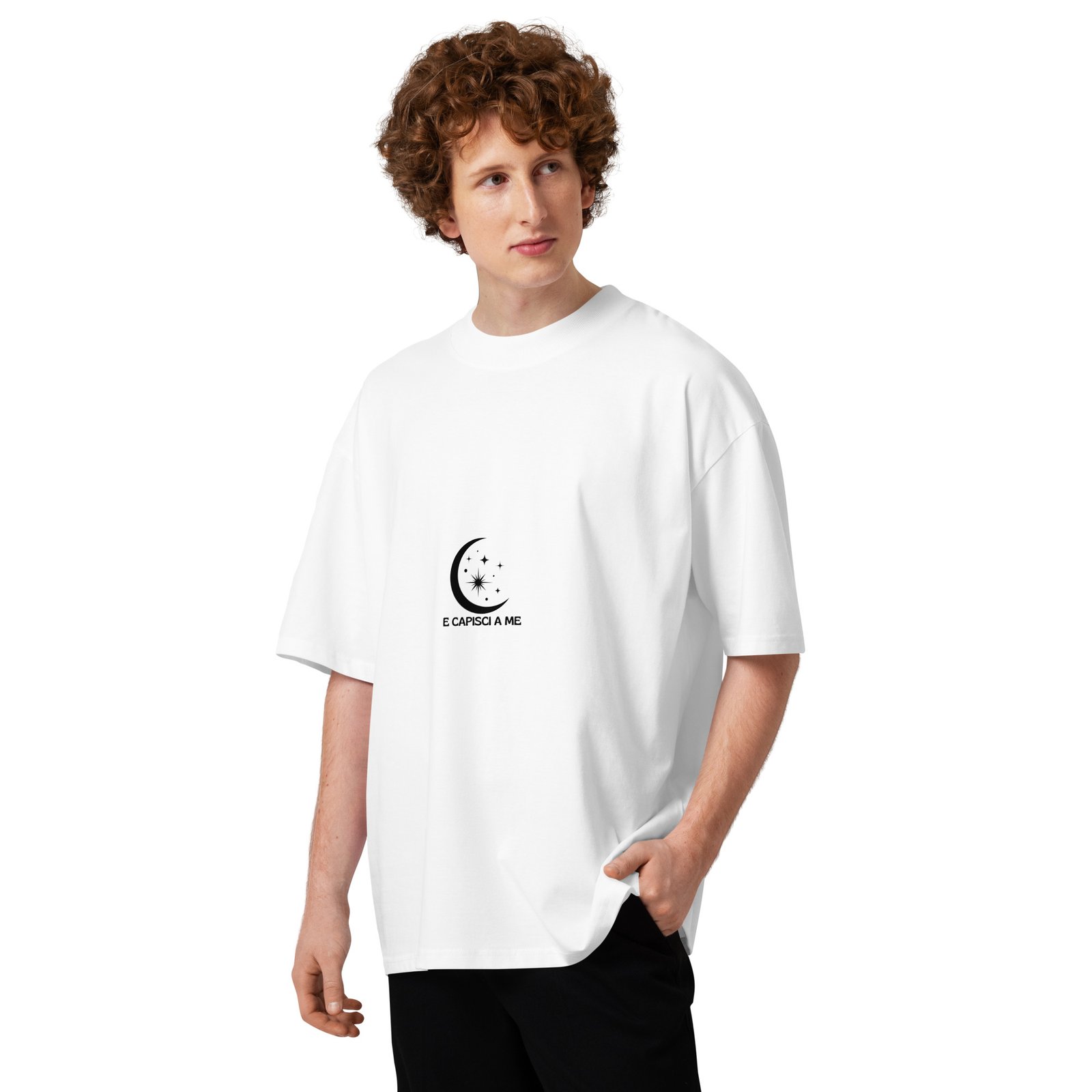 T-shirt organica oversize con collo alto unisex - Ma cosa hai fatto... White - immagine 5