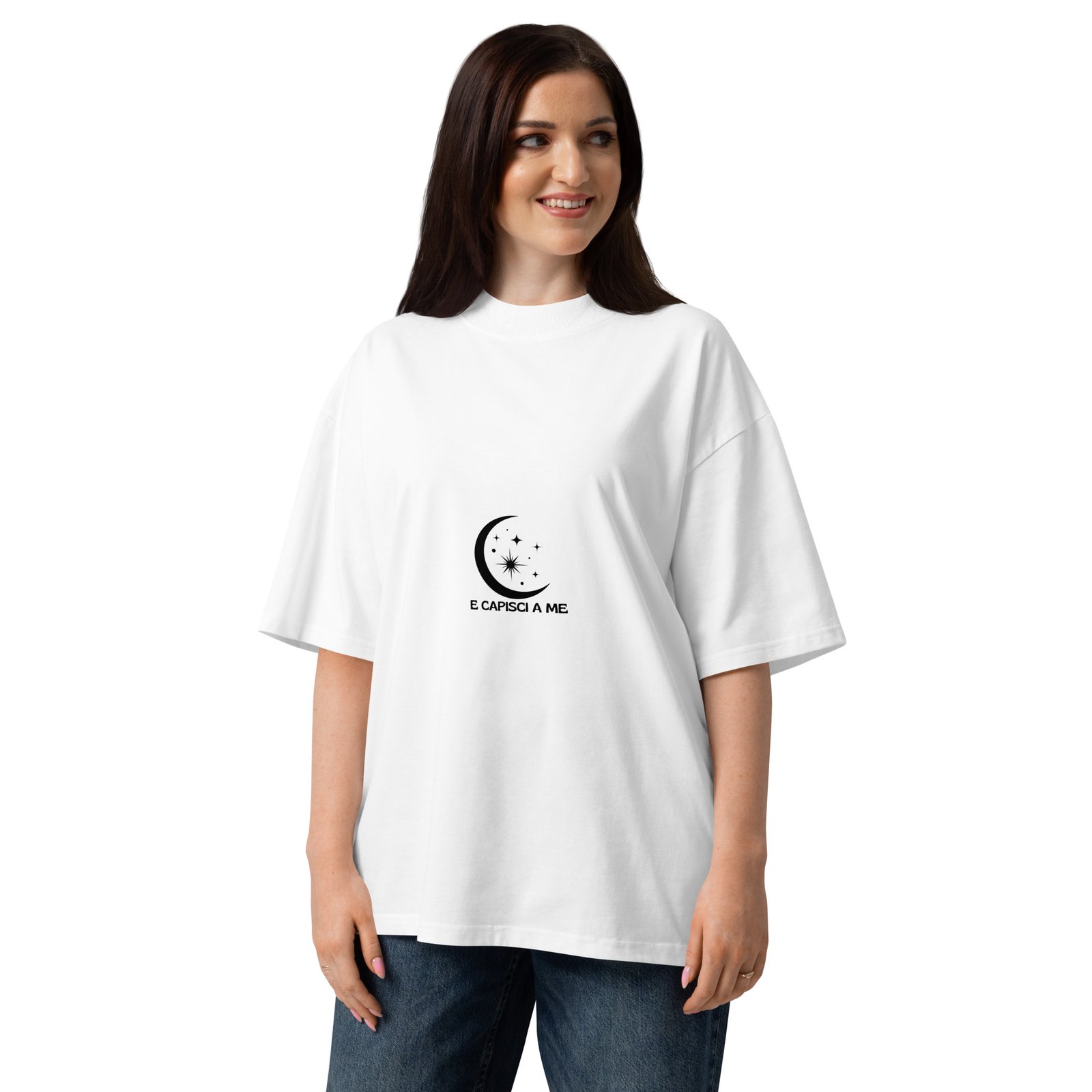 T-shirt organica oversize con collo alto unisex - Ma cosa hai fatto... White - immagine 7